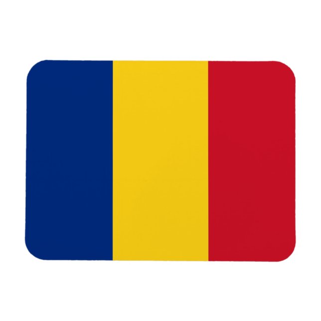 Patriotic flexible magnet with flag of Romania (Horizontal)