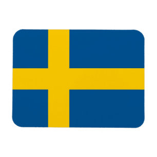 Patriotic flexible magnet with flag of Sweden