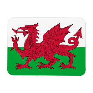 Patriotic flexible magnet with flag of Wales