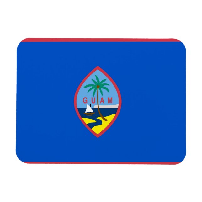 Patriotic flexible magnet with Guam flag (Horizontal)