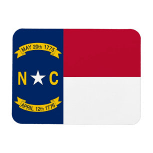 Patriotic flexible magnet with North Carolina flag