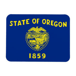 Patriotic flexible magnet with Oregon flag