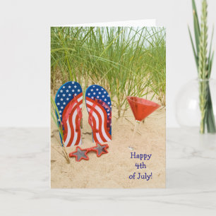 patriotic flip-flops card
