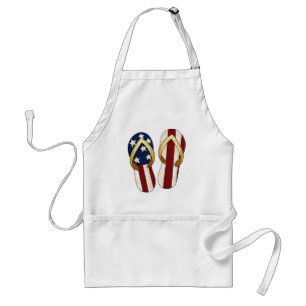 Patriotic Flip Flops Standard Apron