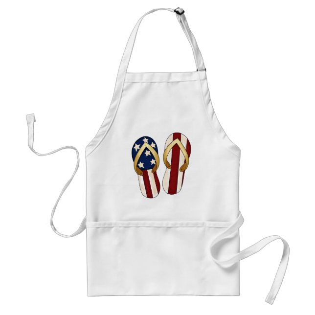 Patriotic Flip Flops Standard Apron (Front)
