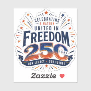Patriotic Floral Freedom Sticker Decal