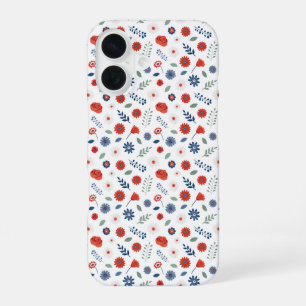 Patriotic Floral Grocery Bag Summer Americana iPhone 16 Case