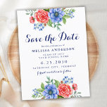 Patriotic Floral Red White Blue Party Graduation S Announcement Postcard<br><div class="desc">These elegant and modern patriotic graduation invitations feature beautiful watercolor flowers in red, white, and blue hues, making them the perfect choice for 4th of July graduation or military graduations. The design is both patriotic and floral, striking a perfect balance between the two themes. Visit our patriotic party collection for...</div>
