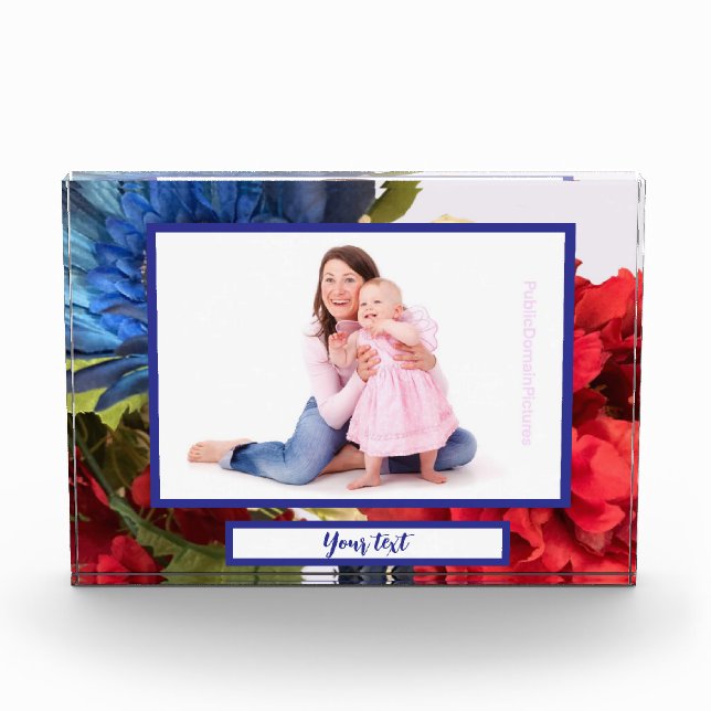 Patriotic Florals Photo Block (Front)