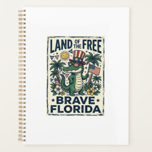 Patriotic Florida Alligator 4th of July Planner