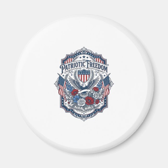 Patriotic Florist Vector Graphic Tee_1 Magnet (Front)