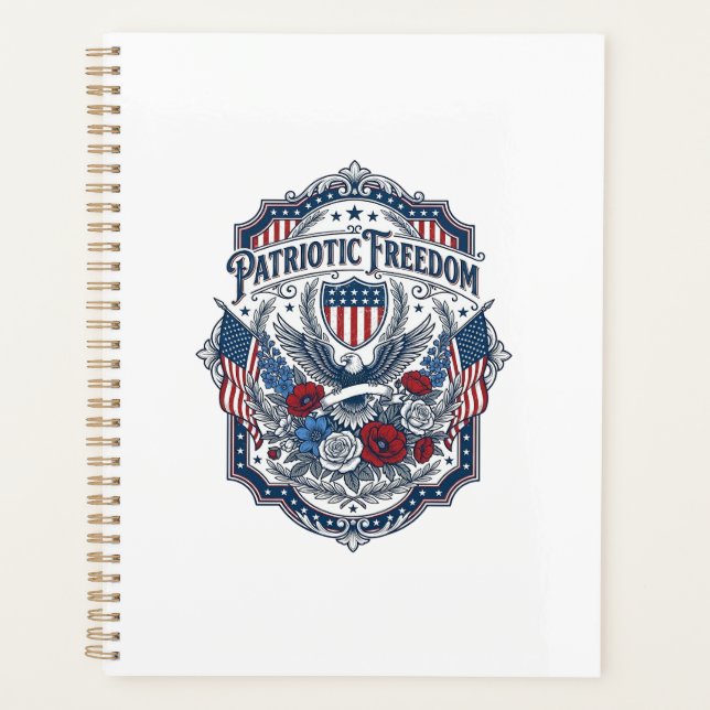 Patriotic Florist Vector Graphic Tee_1 Planner (Front)