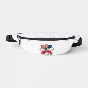 Patriotic Flower Vintage Vector Shirt Design_1 Bum Bags