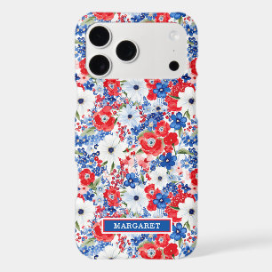 Patriotic Flowers Monogrammed
