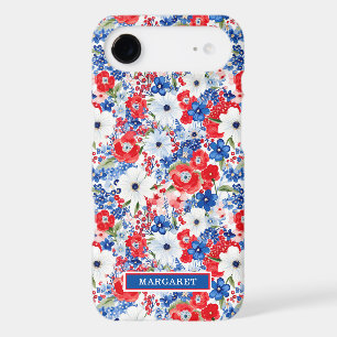 Patriotic Flowers Monogrammed