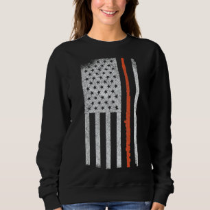 Patriotic Flute Funny Flute Player Flautist Retro Sweatshirt