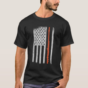 Patriotic Flute Funny Flute Player Flutist Retro T-Shirt
