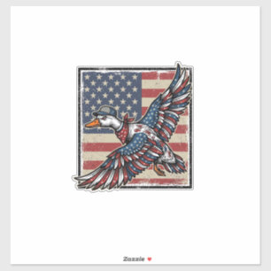 Patriotic Flying Duck Vintage Engraving Shirt Desi