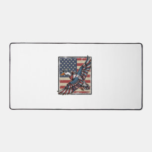 Patriotic Flying Duck Vintage Engraving Shirt Desi Desk Mat