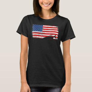 Patriotic Flying Fish American Flag Vintage T-Shirt