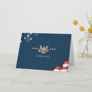 Patriotic Folded Thank You Note Card