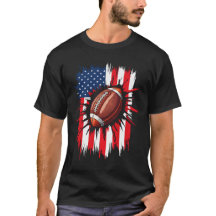 Patriotic Football 4th of July American Flag