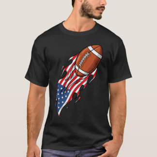 Patriotic Football 4Th Of T-Shirt