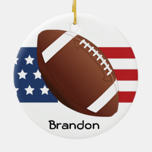 Patriotic Football Design Ornament