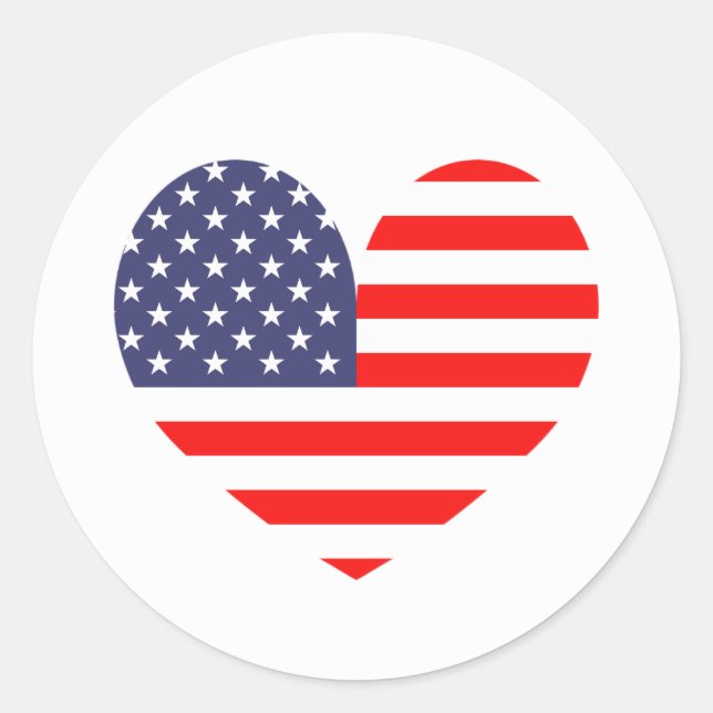 Patriotic Fourth 4th of July party favour stickers (Front)