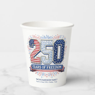 Patriotic Fourth of July 2026 Family Celebration Paper Cups