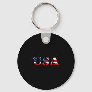 Patriotic fourth of july america flag performance key ring