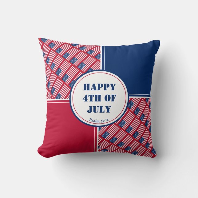 Patriotic FOURTH OF JULY  Cushion (Front)