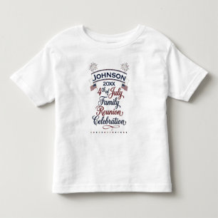Patriotic Fourth of July Family Celebration Design Toddler T-Shirt