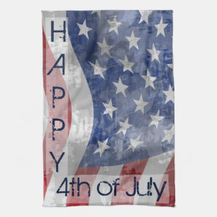 Patriotic Fourth of July Kitchen Towel