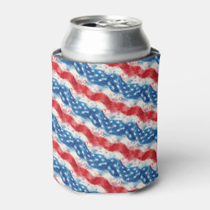 Patriotic Fourth of July Paper Can Coolers Party