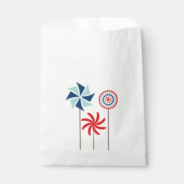Patriotic Fourth of July Pinwheel Favour Bags (Front)