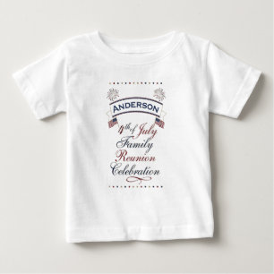Patriotic Fourth of July Reunion Design  Baby T-Shirt