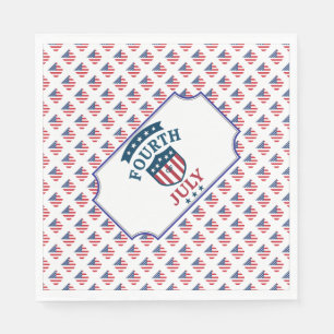 Patriotic Fourth of July seamless pattern on a Nap Napkin