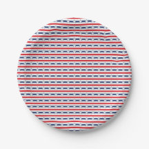 Patriotic Fourth of July seamless pattern on a