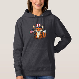 Patriotic Fox Vintage Engraving Shirt Design_1