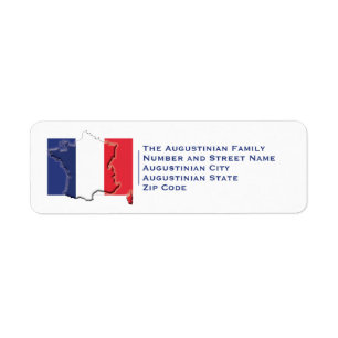 Patriotic   FRANCE FLAG Return Address Label