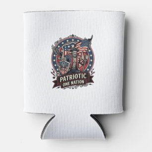 Patriotic Frankenstein Freedom Brute Horror Monste Can Cooler