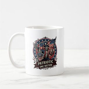 Patriotic Frankenstein Freedom Brute Horror Monste Coffee Mug