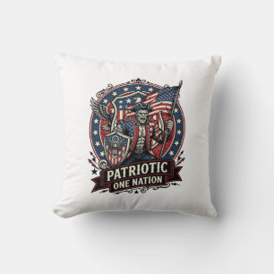 Patriotic Frankenstein Freedom Brute Horror Monste Cushion