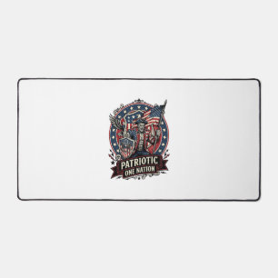 Patriotic Frankenstein Freedom Brute Horror Monste Desk Mat