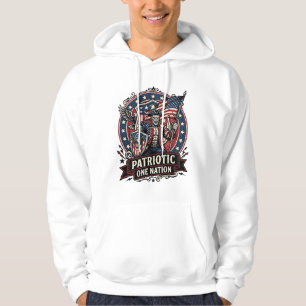 Patriotic Frankenstein Freedom Brute Horror Monste Hoodie