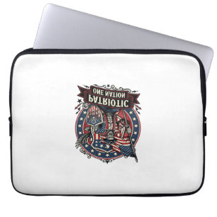 Patriotic Frankenstein Freedom Brute Horror Monste Laptop Sleeve