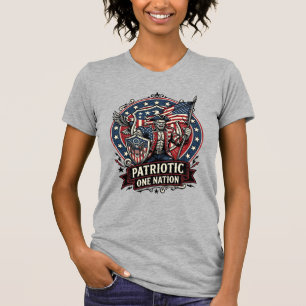 Patriotic Frankenstein Freedom Brute Horror Monste T-Shirt