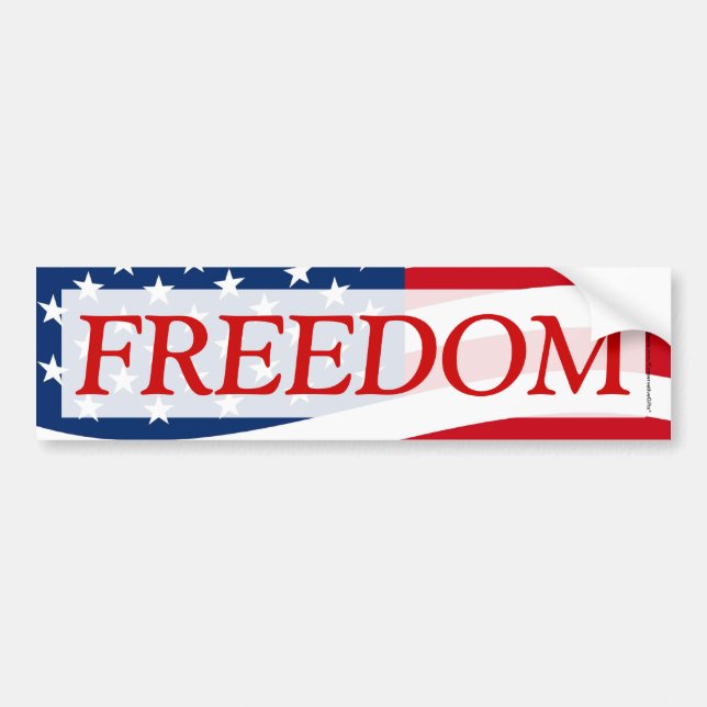 Patriotic Freedom American Flag Decal (Front)