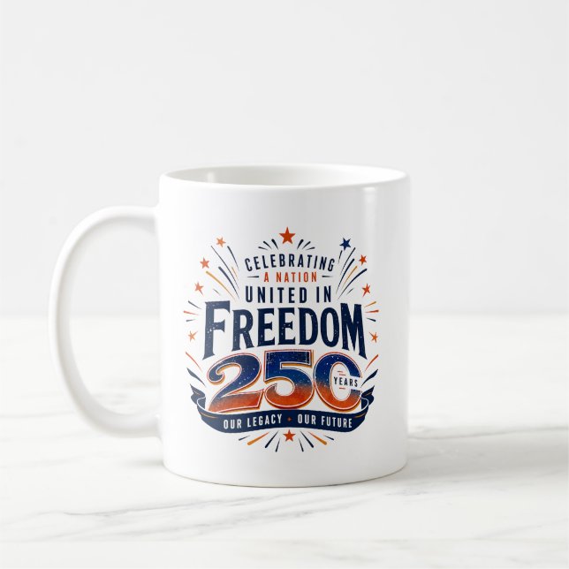 Patriotic Freedom Celebration Coffee Mug (Left)